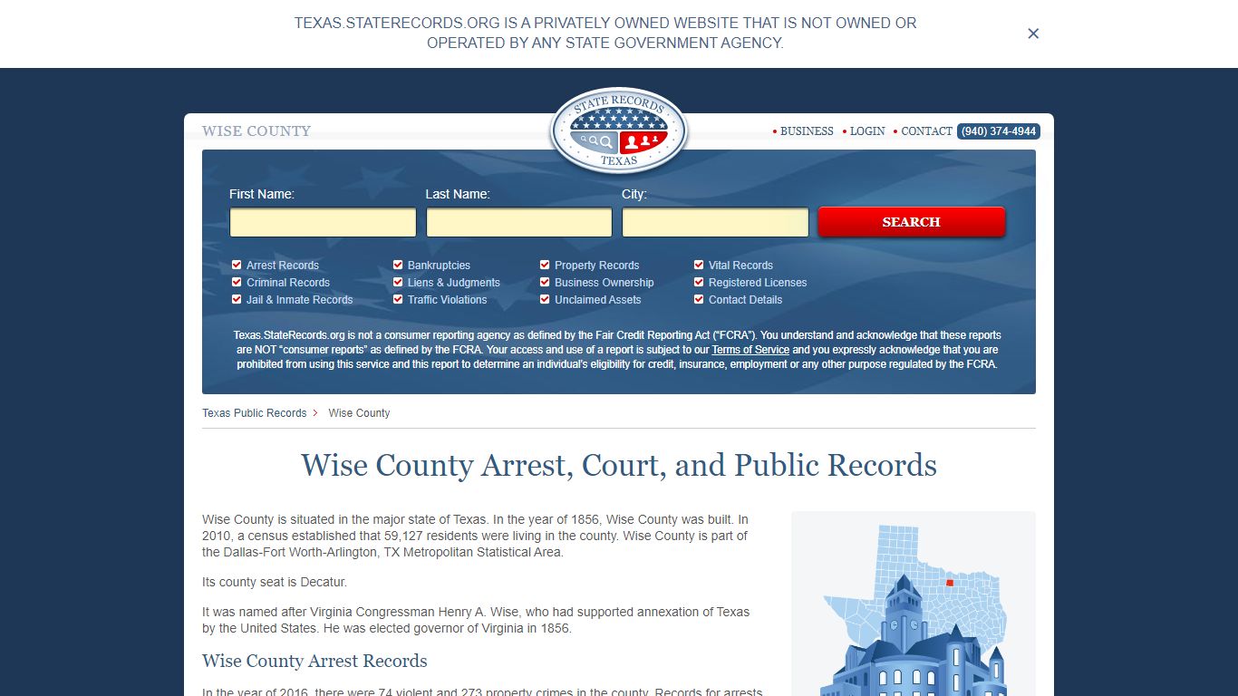 Wise County Arrest, Court, and Public Records