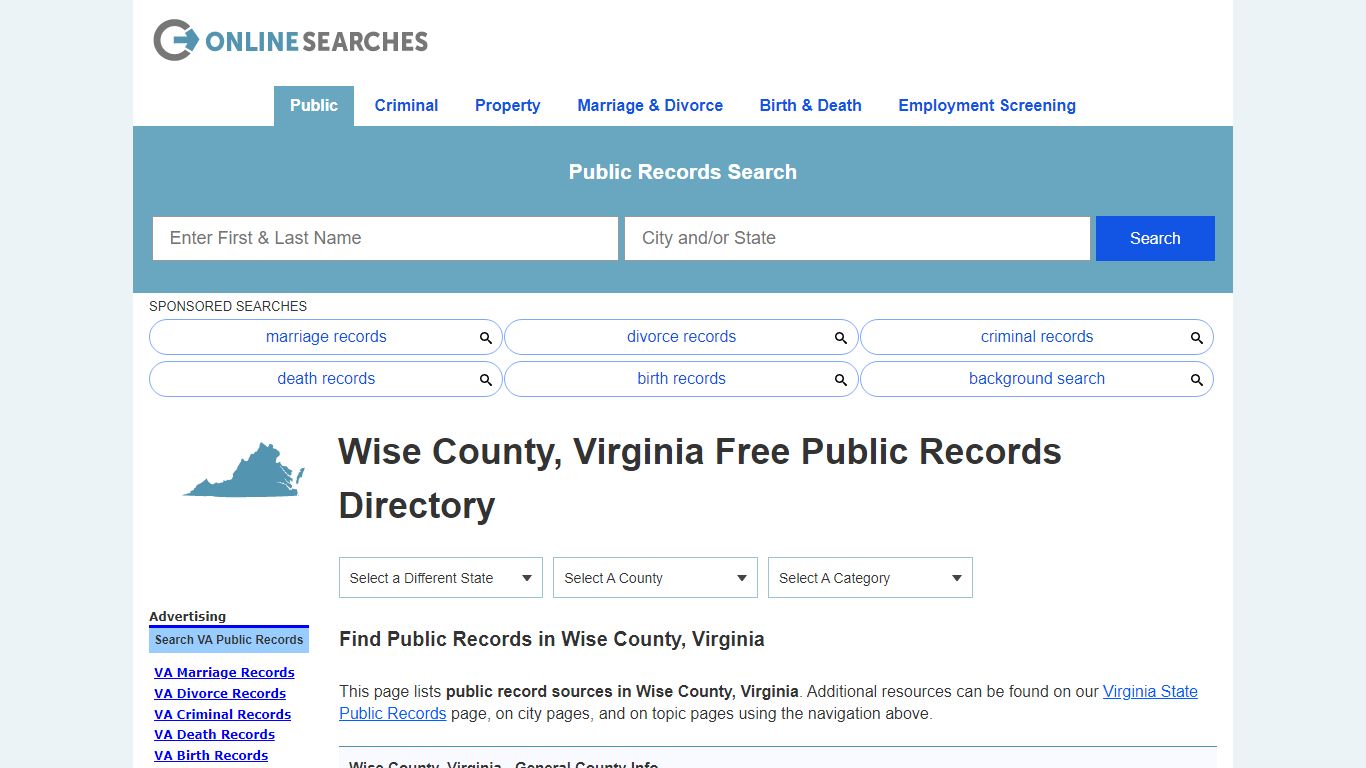 Wise County, Virginia Public Records Directory